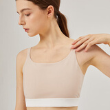 集姻集姻云感吊带束胸内衣大胸显小舒适超平塑胸缩胸运动背心女 肤白撞色 XL