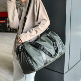 格尔顿旅行包男士手提行李包户外运动健身包大容量行李袋出差旅游休闲单肩斜挎背包女 墨绿色