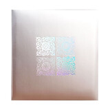 NCL仲林DIY覆膜粘贴式相册 20页/婚礼相册/影集家庭大本影集照片书 富贵花开 银色 WYB-71537/20-SV