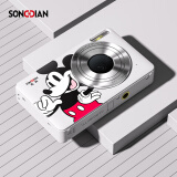 松典（SONGDIAN）数码相机迪士尼米奇联名系列卡片机迷你照相机 白色 【官方标配】+64G内存卡