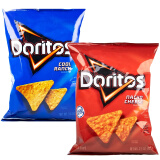 多力多滋（Doritos）玉米片奶酪+农场味92.1g*2袋 美国进口 薯片休闲零食百事食品