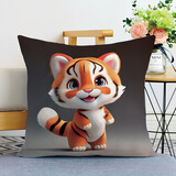 纯调十二生肖蛇年抱枕可爱卡通客厅沙发靠垫办公室床上车载靠枕午睡枕 十二生肖抱枕04 含枕芯 50X50cm(枕套含芯)