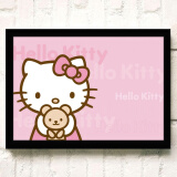 狼天影 HELLO KITTY凯蒂猫卡通少女心海报猫儿童房墙贴纸相框挂画定制 KITTY 02 60*90cm仅海报