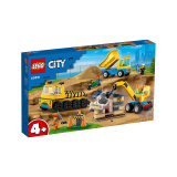 乐高（LEGO）积木拼装城市组60391卡车与起重机4岁+男孩儿童玩具生日礼物