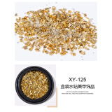 蜜糖小姐美甲钻石饰品2025新款珍珠超闪水钻贝壳贴片金箔碎片指甲装饰 XY-125 1件 无规格