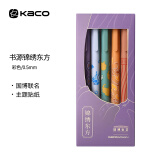 KACO 彩色中性笔书源复古文具标记笔国博联名莫兰迪色系ins学生用刷题划重点可爱创意按动签字水笔 国博联名· 锦绣东方【彩芯】