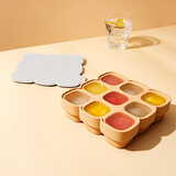 乐扣乐扣 硅胶冰格模具带盖制冰盒网红辅食盒冰块盒DIY自制冰块9格白色