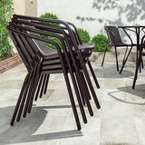 紫叶（ziye）阳台桌椅三件套户外桌椅仿藤椅小茶几组合铁艺休闲简约阳台小桌椅