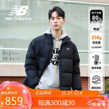 NEW BALANCENB24冬季新款男女情侣款羽绒服立领鸭绒防泼水常规款外套AMJ44302 【防泼水-尺码偏大】AMJ44302-BK XL