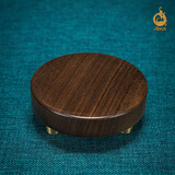 ASAN北美黑胡桃木制底座摆件工艺品花瓶奇石茶具实木底座定制刻字 【圆形】胡桃木小号【D10*H3.2】