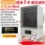 RuiXinDa取暖器大面积电暖风机工厂房车间商用烘干大功率家用全屋热风炉大型工业养殖场育雏保温设备 4KW/220V