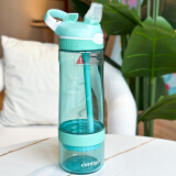 contigo 康迪克 健康活力 果茶杯便携式随手杯密封防漏茶杯滤网杯 【蒂芙尼蓝吸管】 560ml