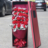 梦馨鲜花速递玫瑰礼盒向日葵康乃馨花束生日礼物全国同城配送实体花店送花 19朵红色康乃馨礼盒