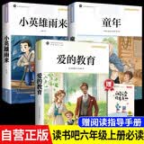 【全3册】快乐读书吧六年级上册 爱的教育+童年+小英雄雨来 赠送阅读指导手册中小学必读名著课外书高尔基五升六暑假阅读书籍课外阅读人教版教材配套阅读 开学季