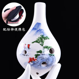 陶笛6孔 初学中音C调六孔ac陶埙12笛子十二学生专业入门空鸣演奏乐器 6孔AC【青花】