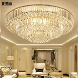 伦西亚（LUNXIYA）轻奢客厅灯吸顶灯大厅奢华水晶灯2025款大气卧室全屋中山灯具大全 80CM三层大功率+三色led