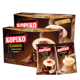 KOPIKO可比可速溶咖啡粉饮料三合一印尼进口24包/盒 卡布奇诺+拿铁
