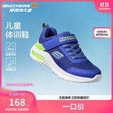 Skechers斯凯奇儿童运动鞋男童透气网鞋时尚魔术贴大童跑步鞋403748L