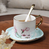 华光国瓷骨瓷咖啡杯碟 欧式高档 下午茶 杯碟带勺 高级结婚礼物芳华