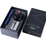 凌美德国进口 凌美(LAMY)狩猎者钢笔墨水笔礼品笔礼盒含墨水+吸墨器+墨胆50周年 高颜值礼物送学生老师 宝石蓝EF尖（50周年礼盒）