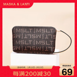 马莎兰缇（MashaLanti）手拿包拉链女士零钱包女手提包手机包实用生日礼物送妈妈女友老婆 啡配杏