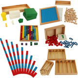 CANSMARTER蒙氏教具88件蒙特梭利数学感官科学蒙台早教教具幼儿园儿童玩具 数学41件套专业版