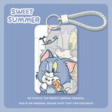 菲仕捷猫和老鼠卡套汤姆杰瑞周边情侣学生饭卡公交校园门禁卡厂牌保护套 款式2 卡套+白皮绳+钥匙扣