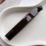 莎拉迪尔（saradear）韩国FRANCE简约巧克力棕马尾夹扭扭发夹防滑小号香蕉夹发量少竖夹 巧克力棕