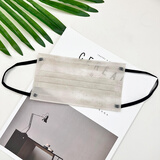 芊羽 莫兰迪口罩一次性夏季薄款防晒透气泡泡纱加宽耳带口罩不勒耳朵 二层莫兰迪【卡其灰】30只独立包装