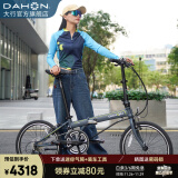 大行（DAHON）P18折叠自行车20英寸18速成人男女旅行运动公路车载单车KAC083 消光黑