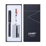 LAMY德国进口 凌美(LAMY)狩猎者钢笔墨水笔礼品笔套装礼盒 含吸墨器+墨胆 小礼盒 高颜值送学生老师 磨砂黑F尖(墨囊礼盒)