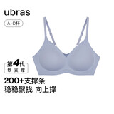 ubras虞书欣同款夹心软支撑光面细肩带文胸女士内衣女背勾款奶盐蓝色M