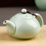 天城一品 青花瓷茶壶陶瓷单壶家用过滤小号手工玲珑镂空茶具功夫白瓷 龙泉茶壶