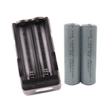 融誉18650锂电池充电器大容量3.7V强光手电筒头灯激光笔唱戏机小风扇4.2专用电池 2节电池+双槽充电器