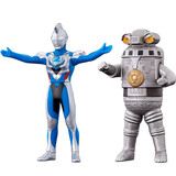 万代（BANDAI） EX奥特曼 新世代英雄 软胶儿童玩具 14cm EX泽塔+赛文加