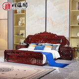 祥蕴阁红木家具印尼黑酸枝（学名阔叶黄檀）明清古典富贵实木大床1.8米卧室组合三件套