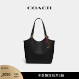 蔻驰（COACH）经典标志DAY 托特包单肩包大容量斜挎包女包 B4/黑色