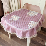 烁儿家居 椅子垫子欧式田园布艺餐椅垫 电脑办公垫子椅垫 餐桌椅垫坐垫 茶花紫色  内宽42*外宽45*深44cm