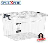 SPACEXPERT 衣物收纳箱塑料整理箱16L透明 1个装 不带轮