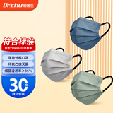 初医生医用外科口罩灭菌成人加宽耳带鼻炎防尘防护独立包装冷色混装