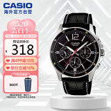 卡西欧（CASIO）商务休闲三盘时尚防水石英男士手表 MTP-1374L-1AVDF