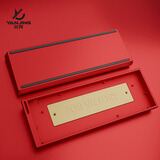 炎竞V1铝坨坨外壳适配wooting60HE键盘客制化底壳HM66 GH60美加狮mad60小夜魔K64 M6H ISO64 66XU 红色阳极+黄铜配重块