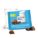 瑞特滋（RITTER SPORT）阿尔卑斯牛奶巧克力 休闲零食糖果礼物送男女友德国原产100g