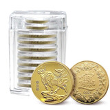 2020年鼠年生肖纪念章 2021年牛年生肖纪念章  十二生肖贺岁章 牛年生肖纪念章（整桶10枚装）