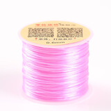 零伍柒玖 手串绳耐磨弹力线穿珠子的松紧线文玩佛珠手工串珠线手链串珠手绳 串珠弹力线手串绳水晶玛瑙线 粉红色 体验装10米装