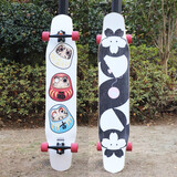 BARBE UE LONGBOARD燃烧冰长板男生女生刷街代步公路滑板初学者专业板长板滑板舞板 三代 福运达摩 红轮