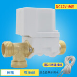 川步（CHUANBU）太阳能电磁进水阀12V通用型配件自动上水控制阀热水湘君电磁阀 长嘴有压阀(铜盖排污口) +连接线