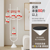 伍瑟挂衣架落地衣帽架卧室家用小户型高级感挂衣服置物架办公室立式架 碳素钢材质：珍珠白  U型衣帽架 落地立式（升级底座8公斤重）