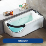 WOMA瑝玛（WOMA）浴缸简易小户型家用成人浴池按摩成人亚克力浴缸独立 空缸（无需安装）左裙 约1.7m