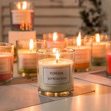 木丁丁香薰蜡烛 家用客厅卧室内卫生间香氛围感持久留香杯蜡万圣节礼物 栀子花调【80g（无盖）】